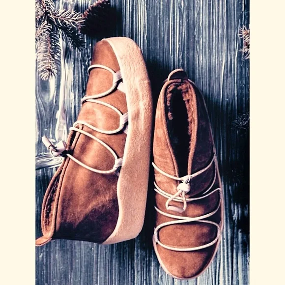 FREE PEOPLE Snowdrop Micro Mukluk Suede Booties - Picture 1 of 14